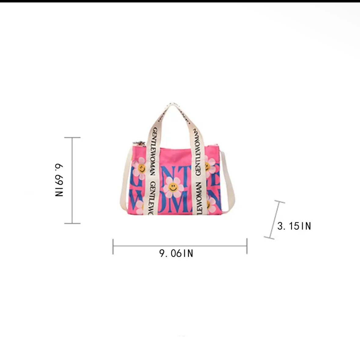 Casual Printed Letter Canvas
Bag
