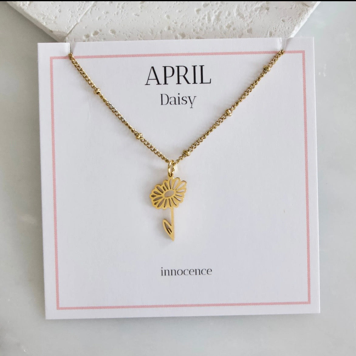 Birth flower necklace