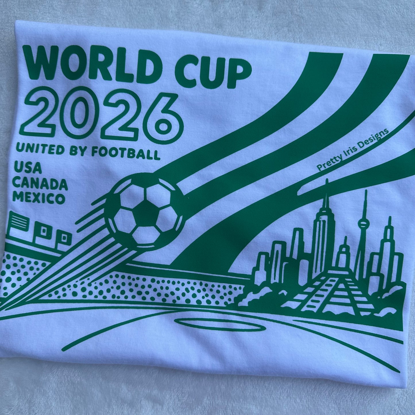 World Cup 2026 women’s white crop T-shirt