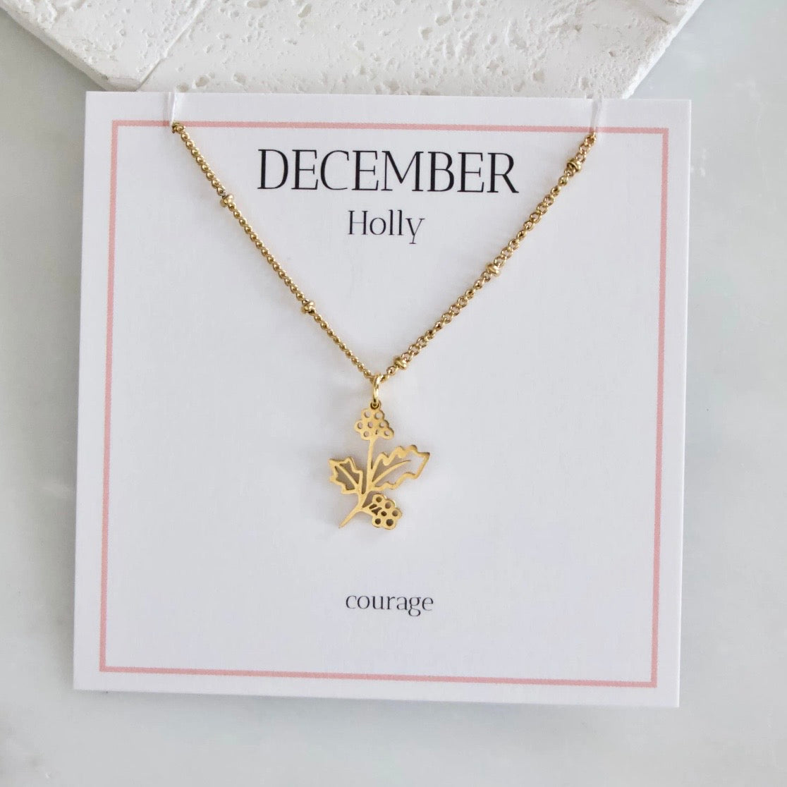 Birth flower necklace