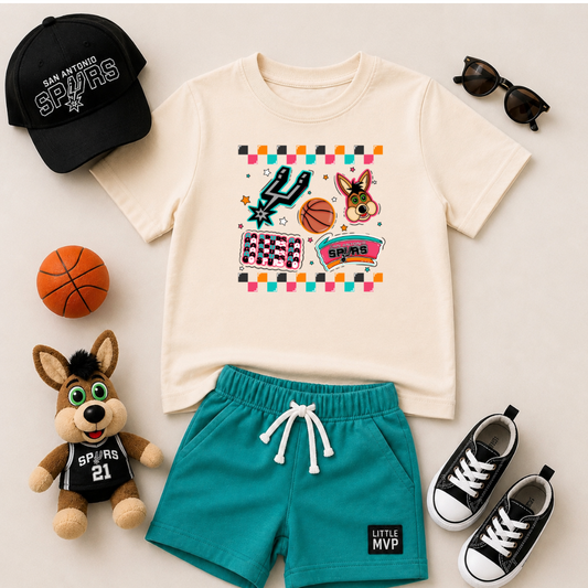 Checkered spurs toddler T-shirt ￼