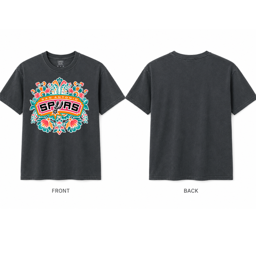 Floral Spurs grey adult shirt