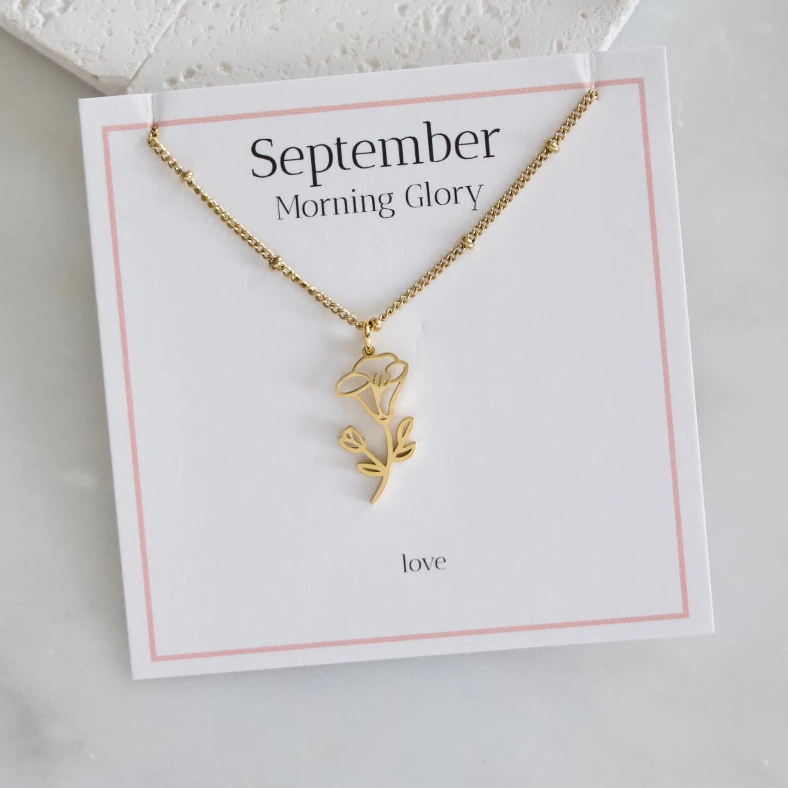 Birth flower necklace