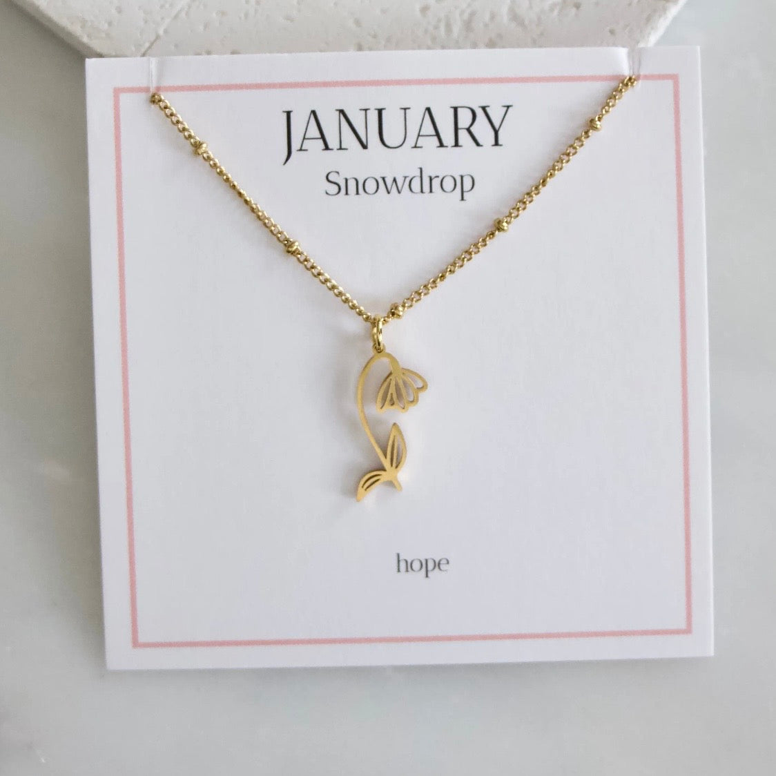 Birth flower necklace