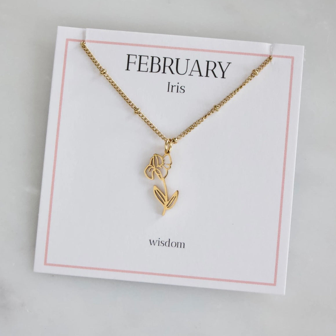 Birth flower necklace