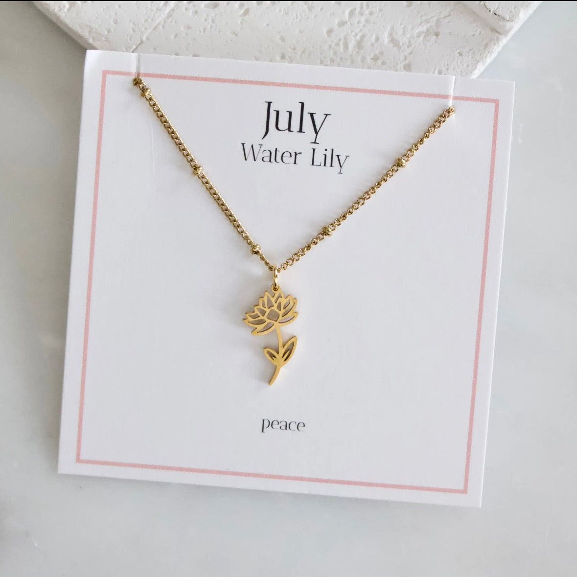 Birth flower necklace
