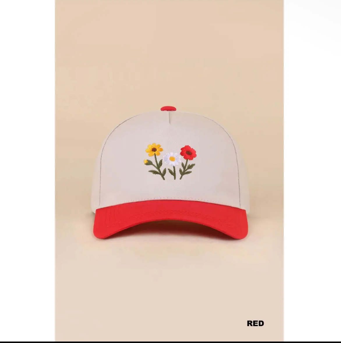 Flowers Red SnapBack Hat