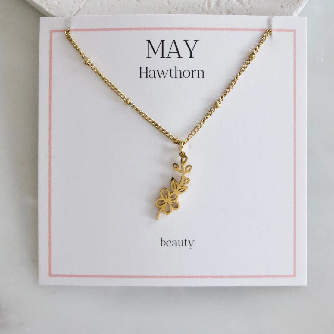 Birth flower necklace