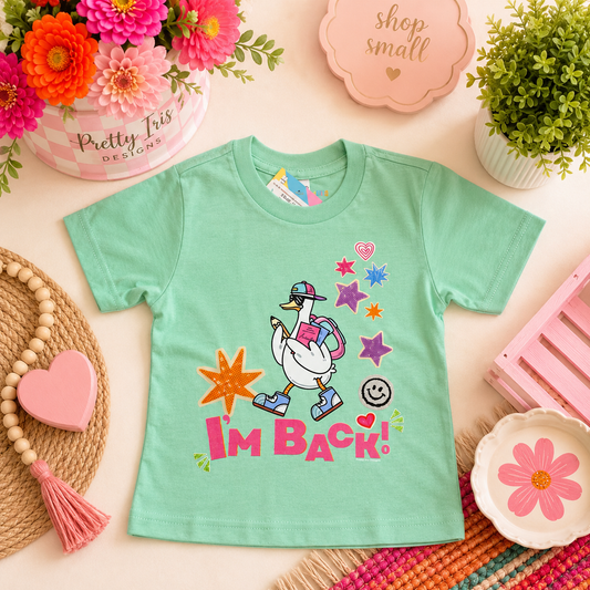 I’m back, School goose Mint green Youth T-shirt