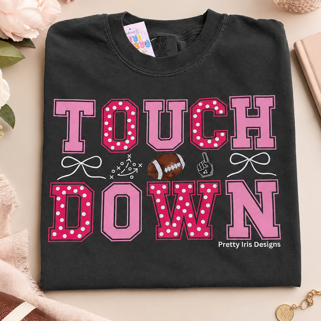 Touch down polkadot pepper Gray Adult T-Shirt