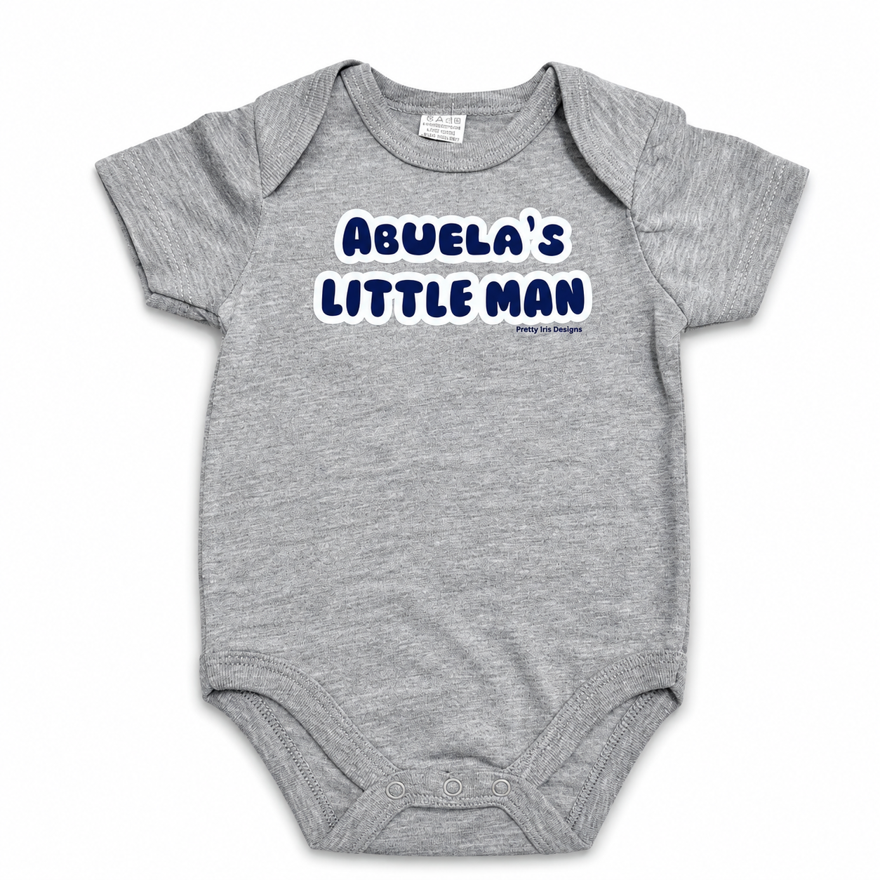 Abuela’s Little Man Gray Onesie