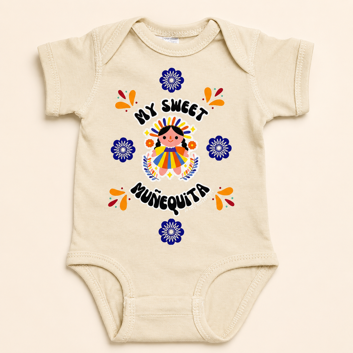 My sweet Munequita cream onesie
