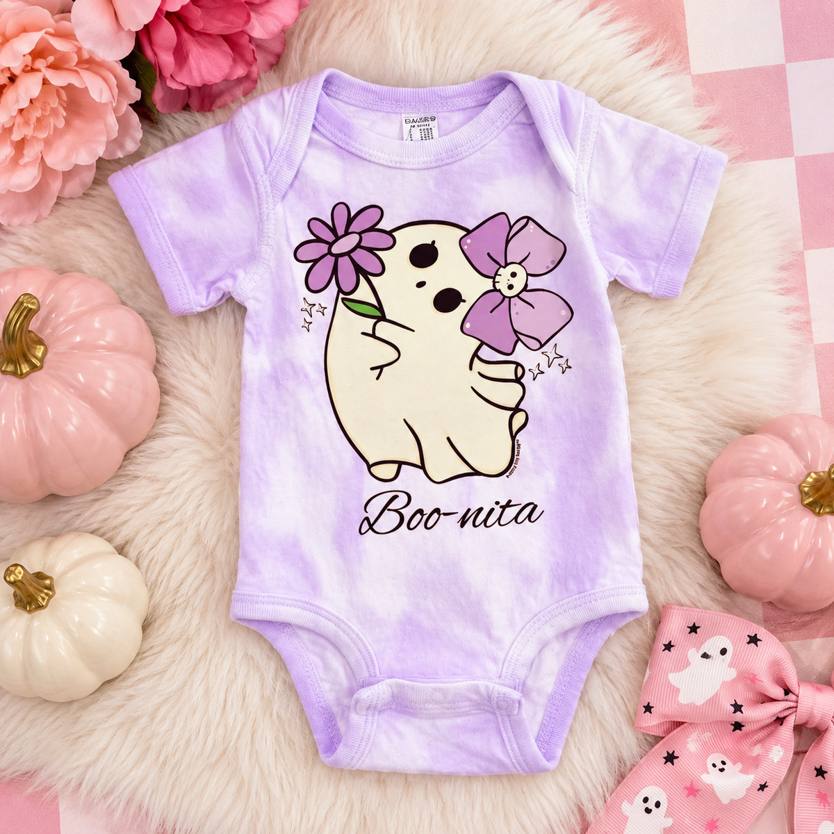 Boo-Nita Tie-Dye Purple Onesie