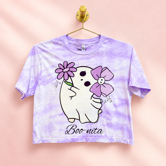 Boo-nita Crop Tie-dye Adult Tee