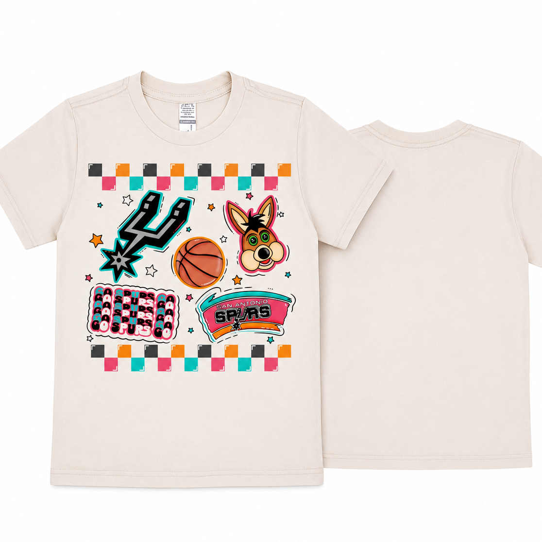 Checkered spurs youth T-shirt ￼
