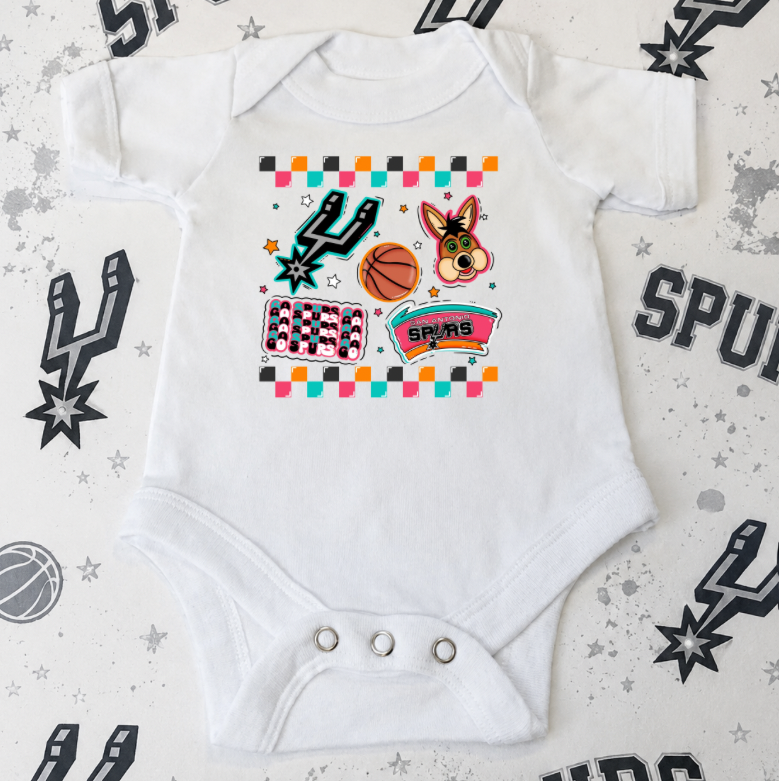 Checkered Spurs onesie ￼