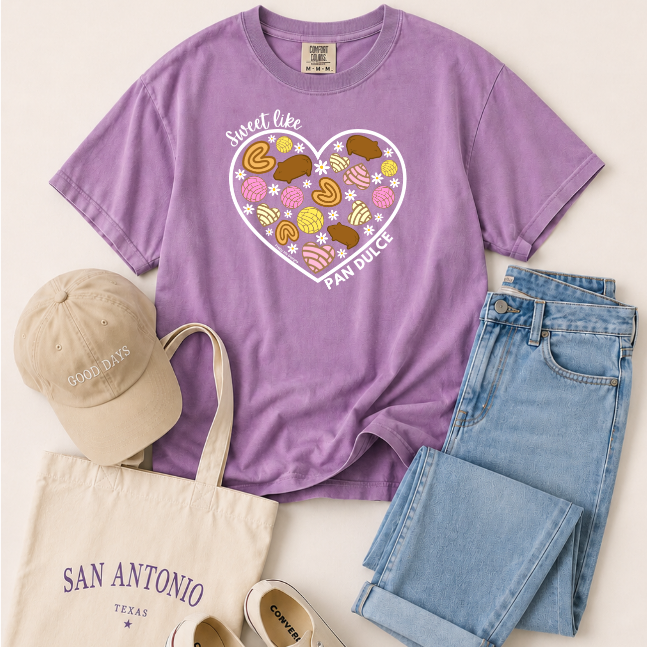 Sweet like Pan Dulce Daisy Orchid Adult T-Shirt