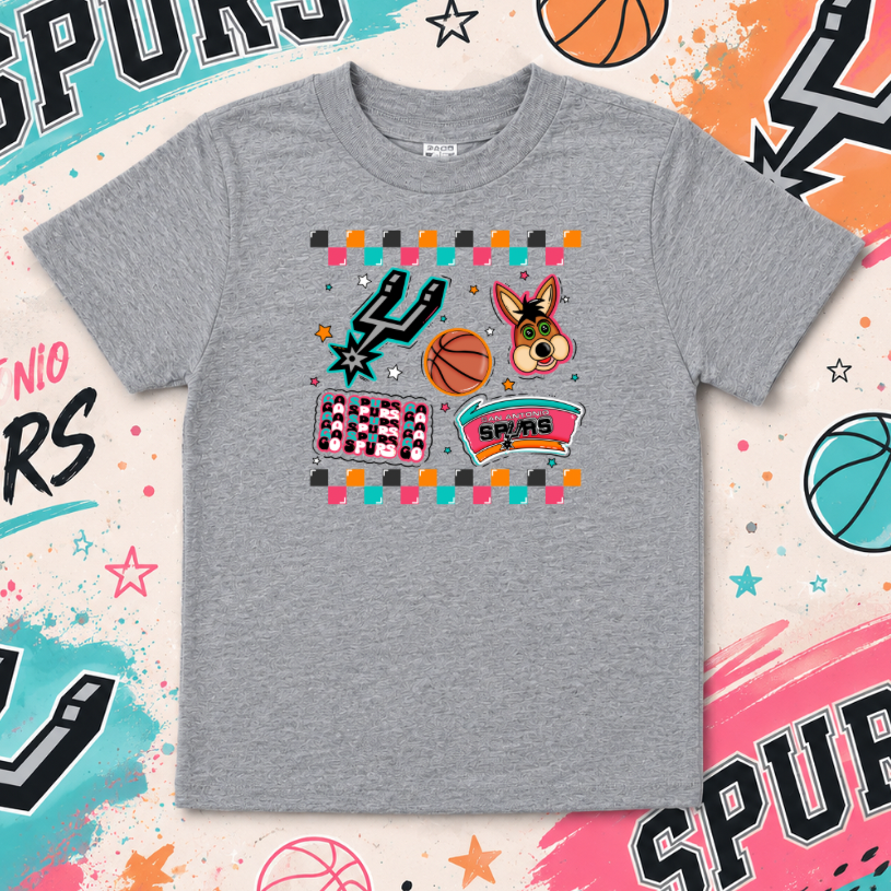 Checkered spurs toddler T-shirt ￼