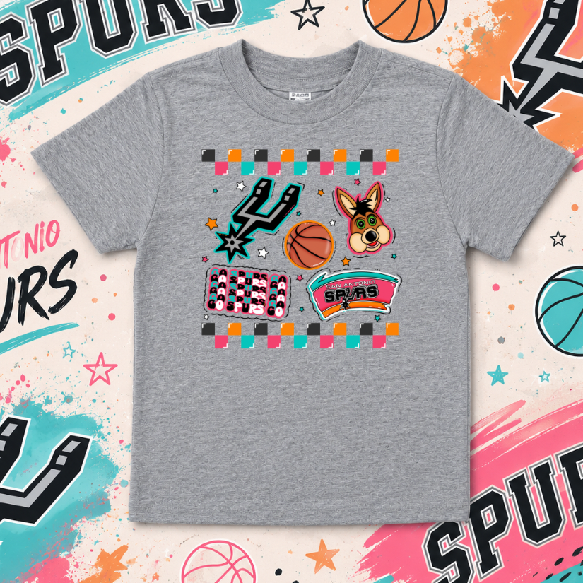 Checkered spurs youth T-shirt ￼