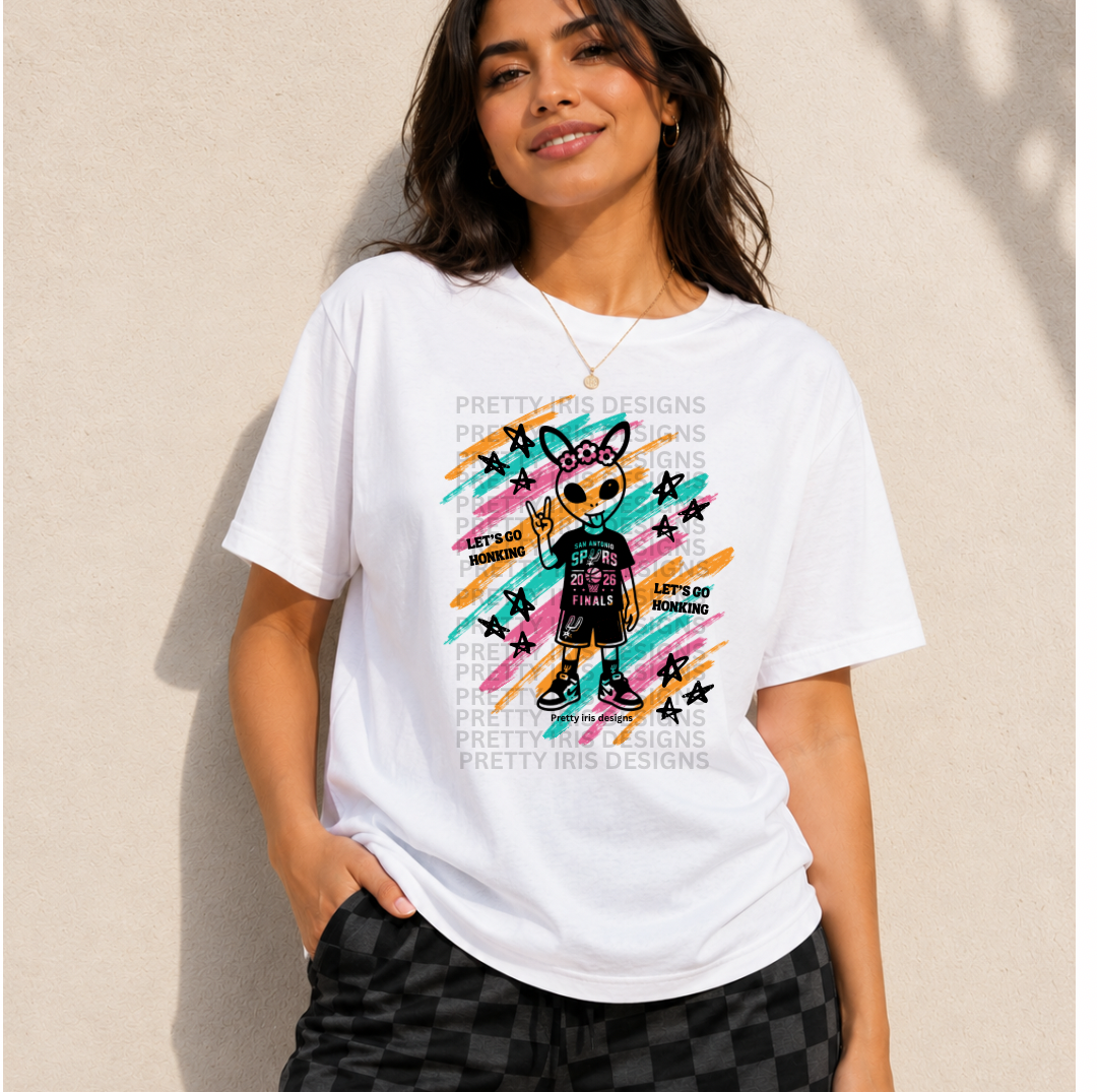 Alien Spurs Adult T-Shirt