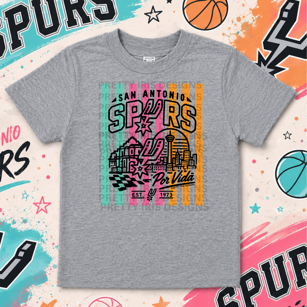 Striped retro unisex youth T-shirt ￼