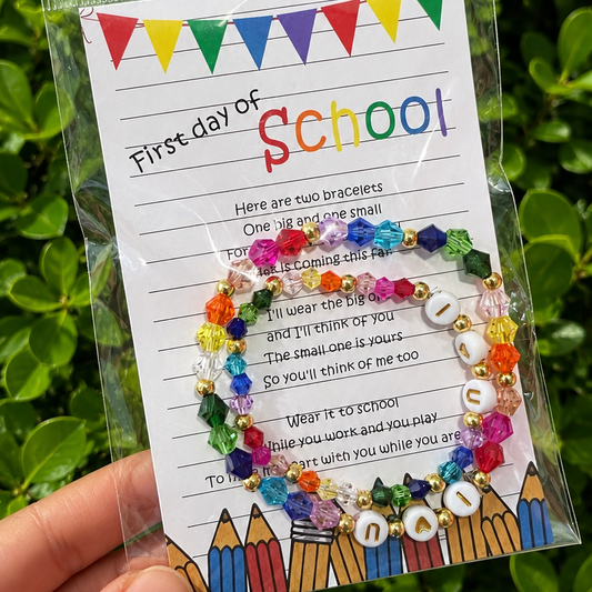 Matching bracelets for teacher and student