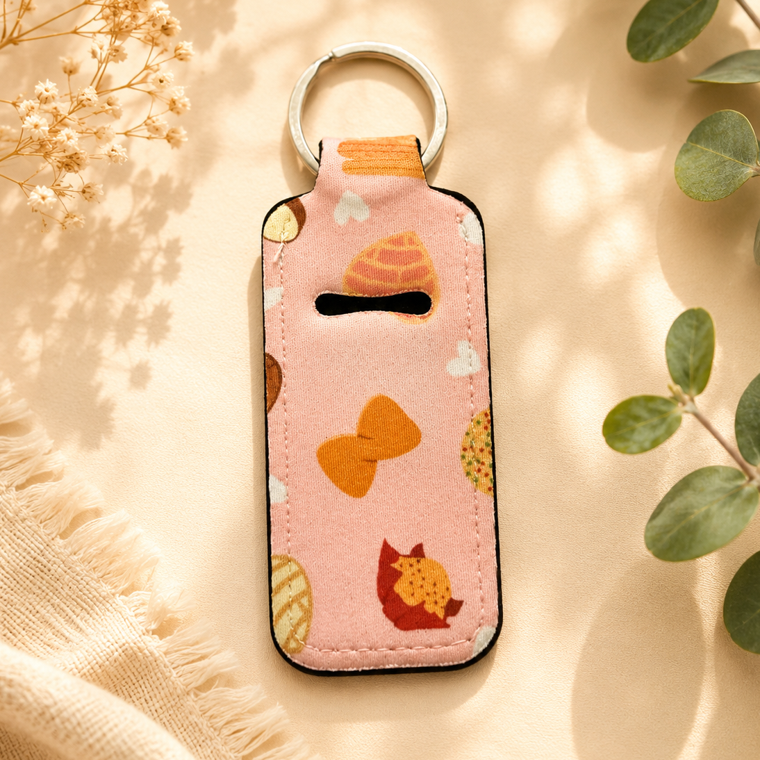 Pan Dulce Chapstick keychain holder