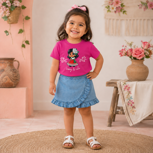 Light Wash Denim
Ruffled Jean Skort, Toddler